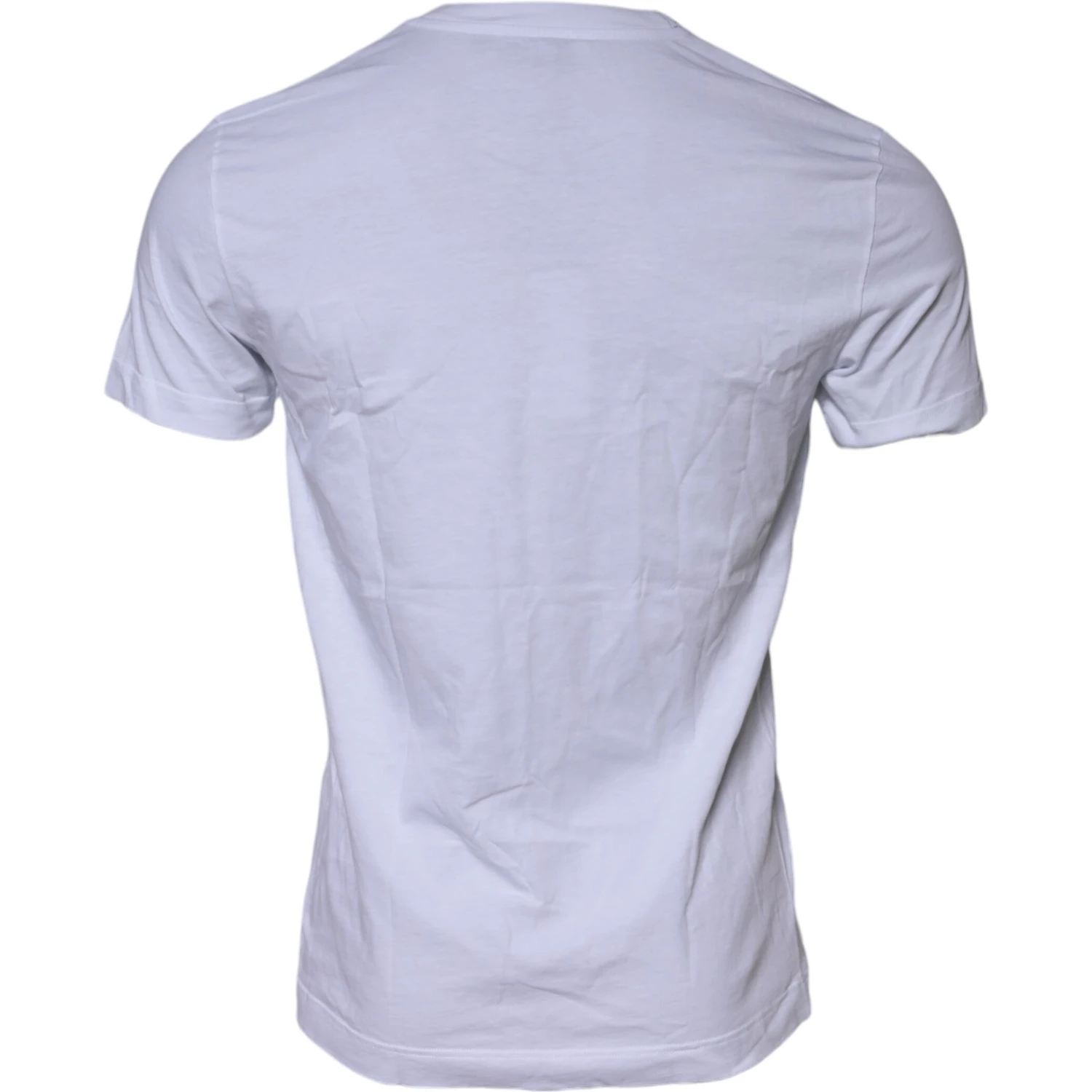 White Cotton Logo Patch Crew Neck T-shirt