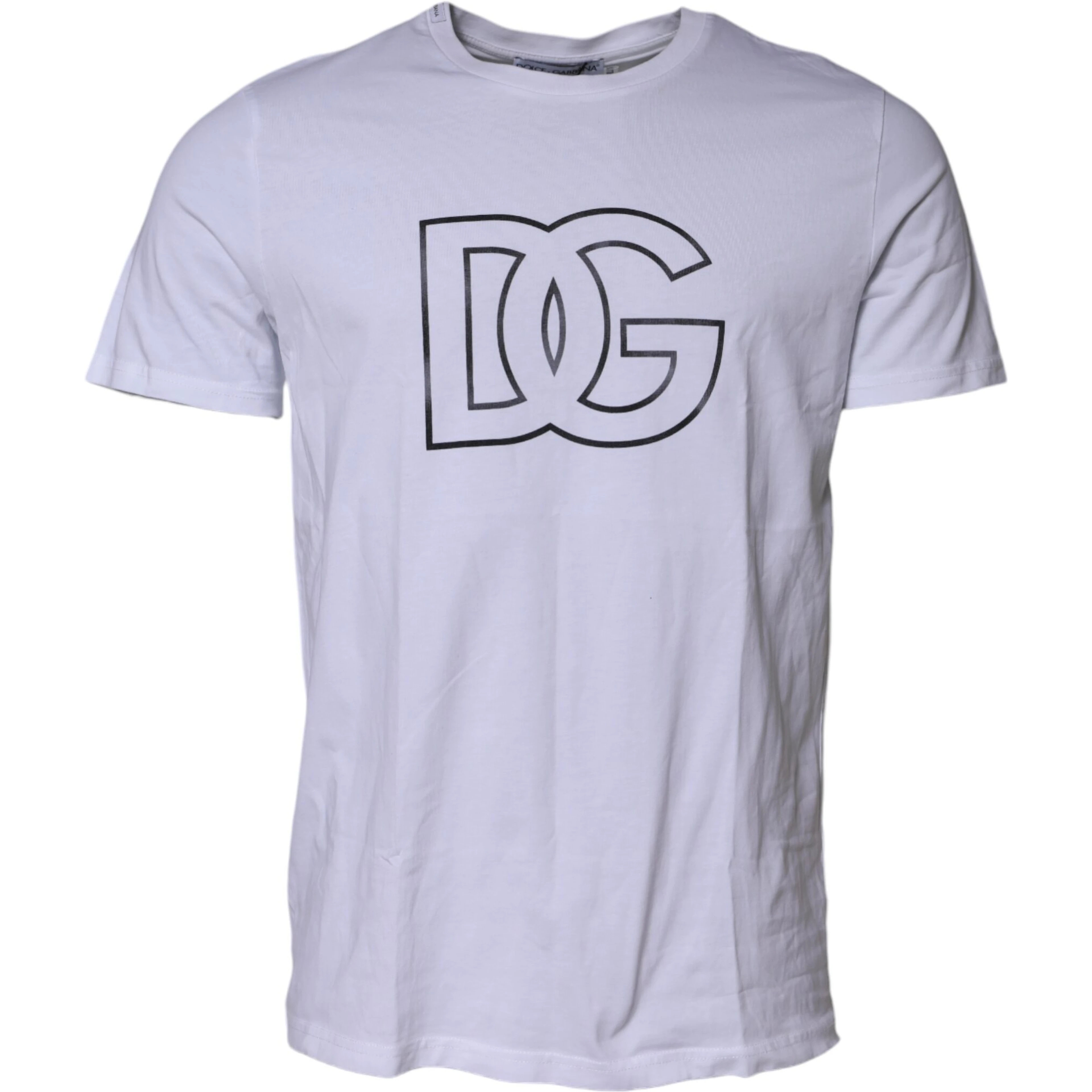 White DG Logo Print Short Sleeves T-shirt
