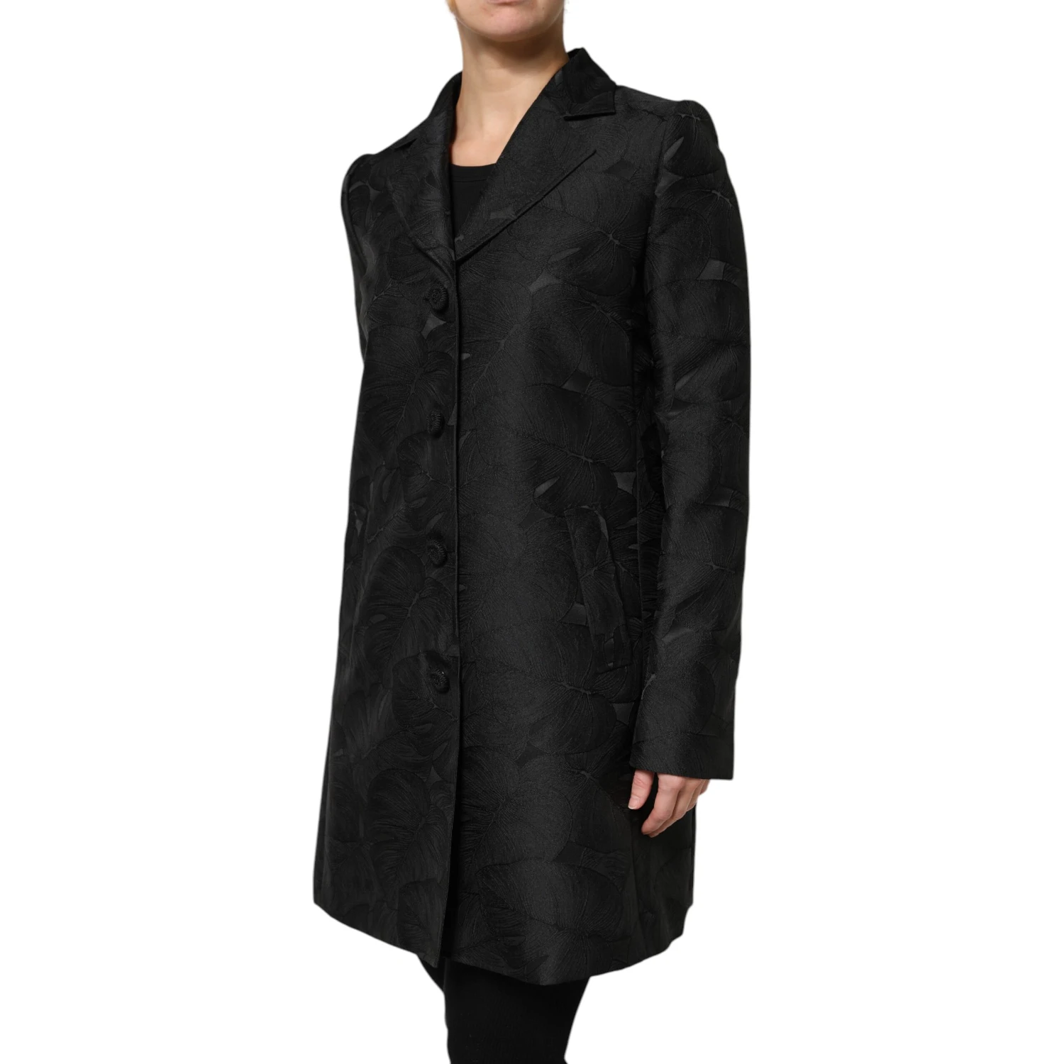 Black Single Breasted Trench Coat Jacket