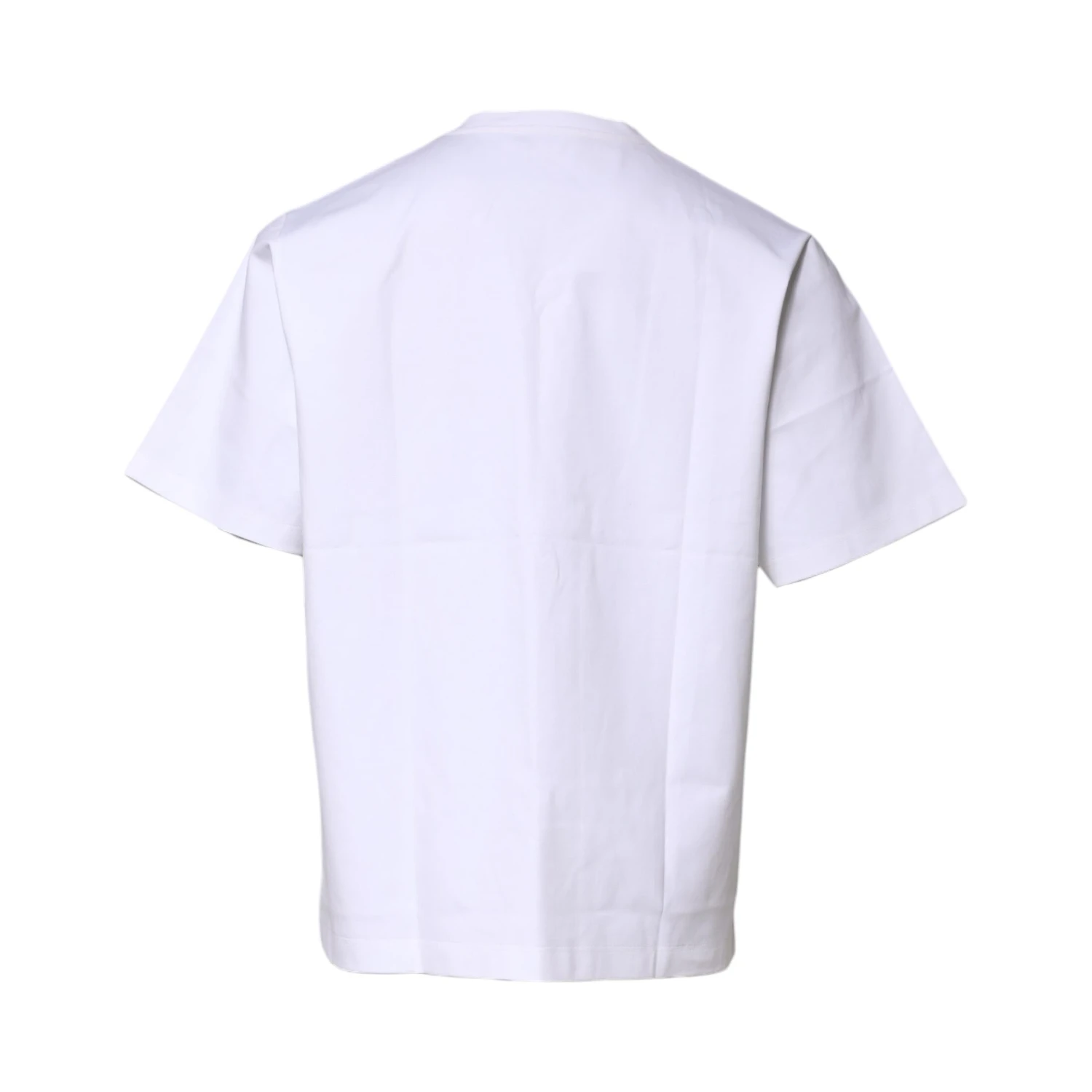 White Cotton Short Sleeves Crew Neck T-shirt