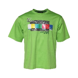 Green Graphic Printed Round Neck T-shirt