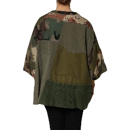 Multicolor Camouflage Oversized Top T-shirt