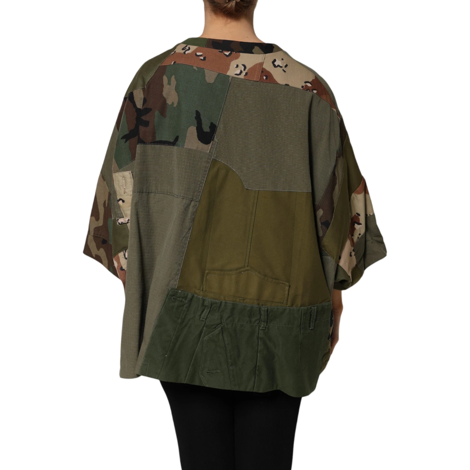 Multicolor Camouflage Oversized Top T-shirt