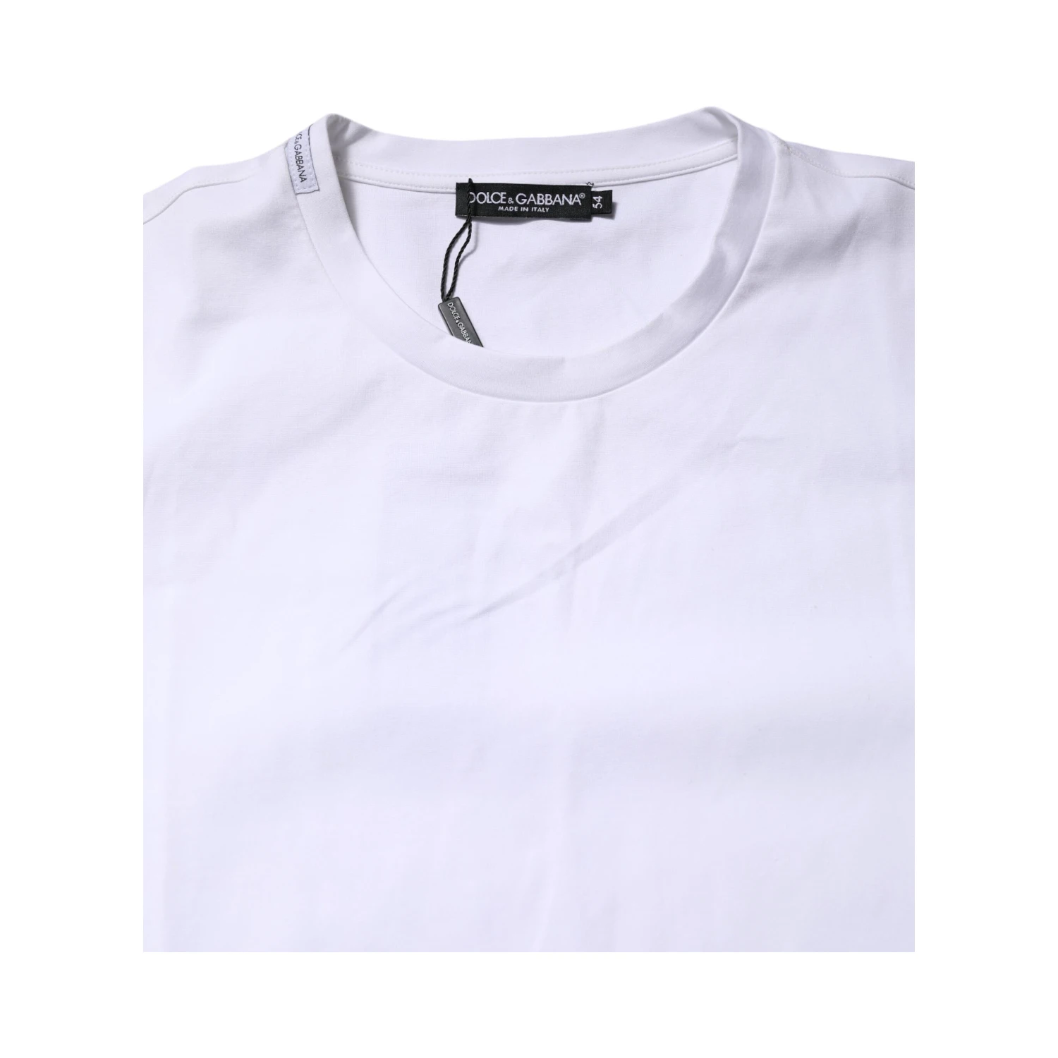 White Cotton Short Sleeves Crew Neck T-shirt