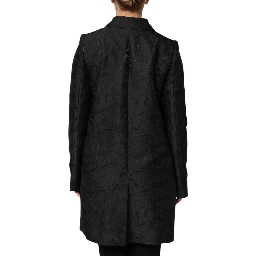 Black Single Breasted Trench Coat Jacket