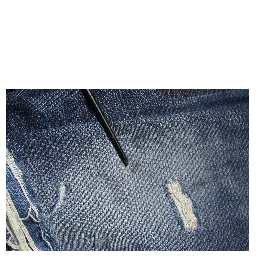 Blue Washed Tattered Cotton Men Jeans