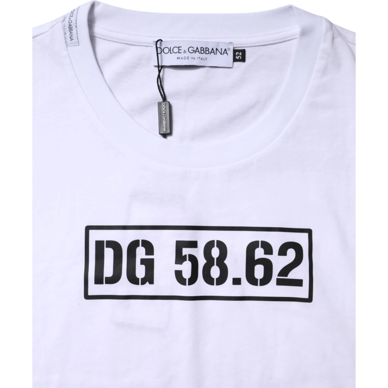 White Cotton Logo Print Crew Neck T-shirt