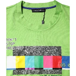 Green Graphic Printed Round Neck T-shirt
