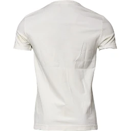 White Cotton Logo Bandana Print T-shirt