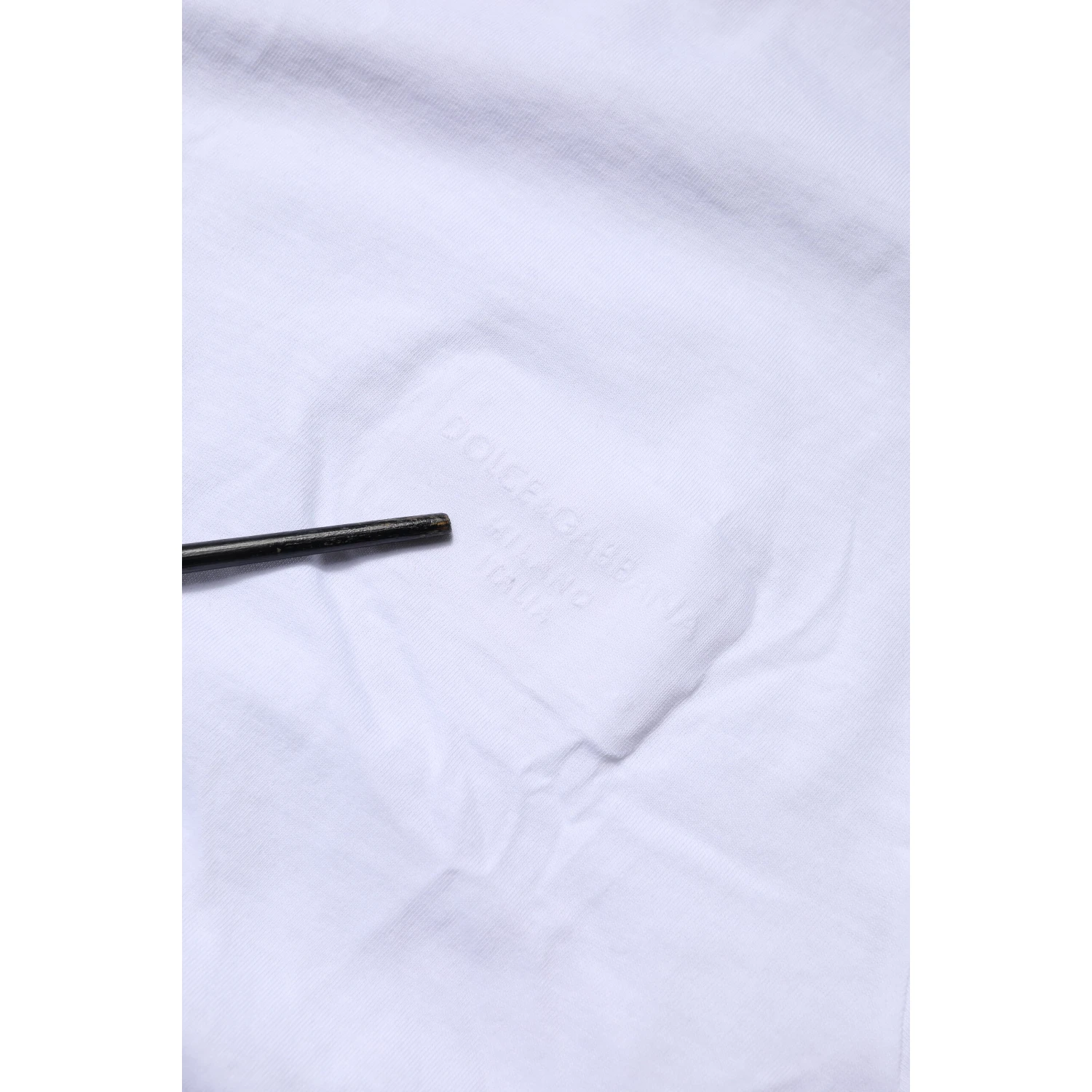 White Cotton Logo Patch Crew Neck T-shirt