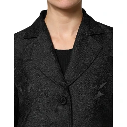 Black Single Breasted Trench Coat Jacket