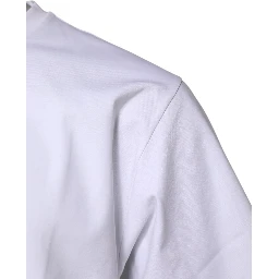 White Cotton Short Sleeves Crew Neck T-shirt