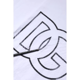 White DG Logo Print Short Sleeves T-shirt