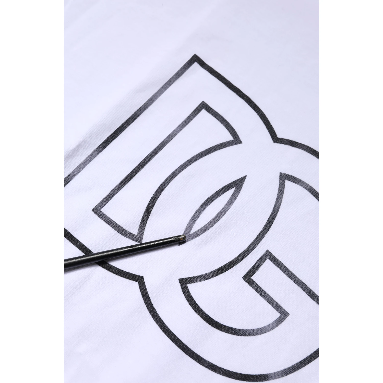 White DG Logo Print Short Sleeves T-shirt