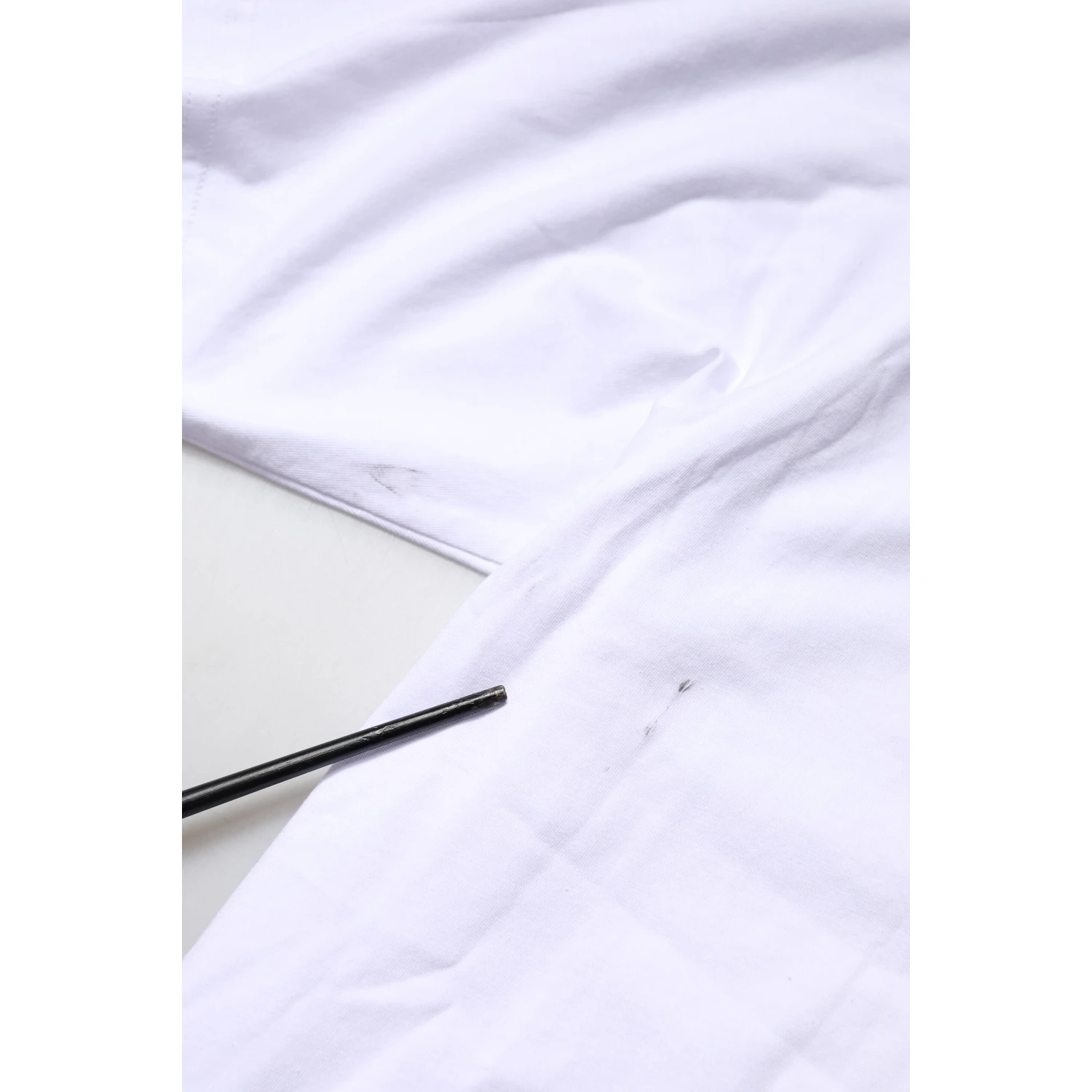 White Cotton Logo Print Crew Neck T-shirt