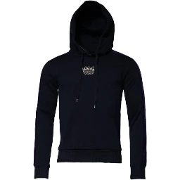 Black Crown Cotton Hooded Sweatshirt Sweater