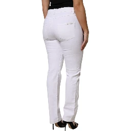 White Floral Sequined GIRLY Denim Jeans