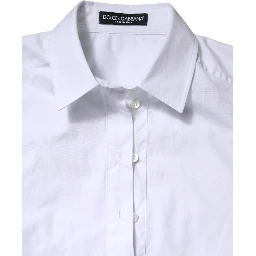 White Cotton Short Sleeves Collared Polo Top