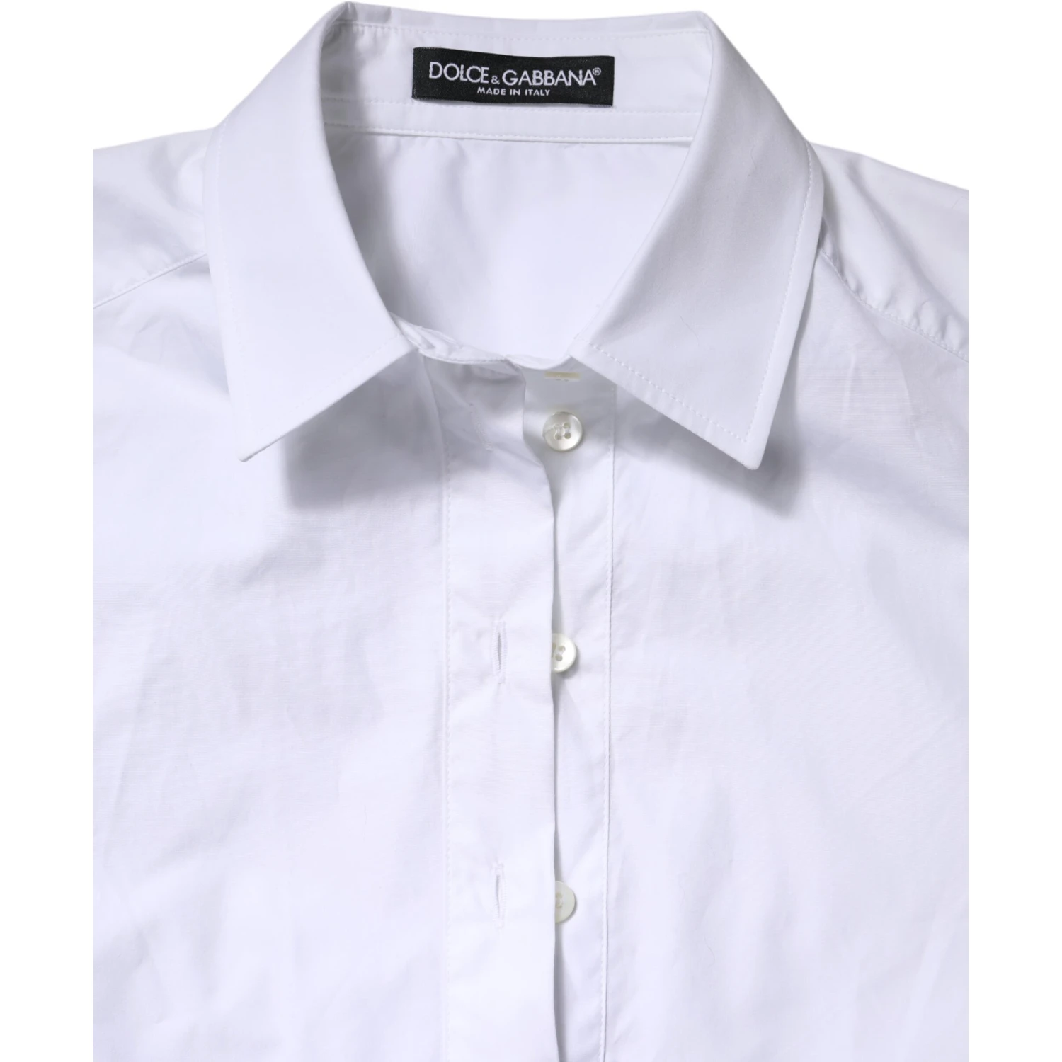 White Cotton Short Sleeves Collared Polo Top