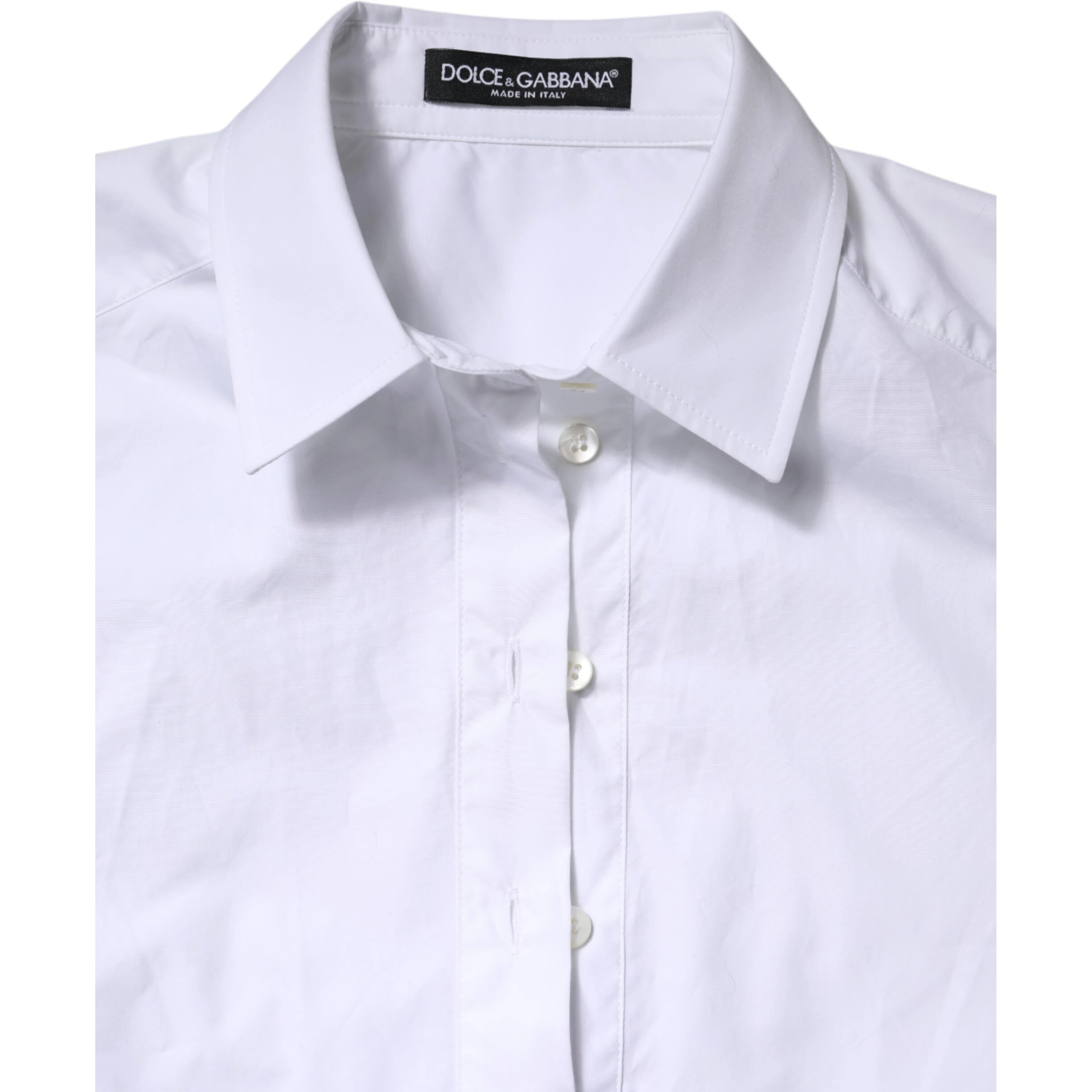 White Cotton Short Sleeves Collared Polo Top