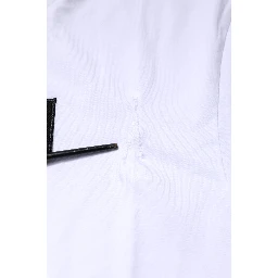 White Cotton Logo Patch Crew Neck T-shirt