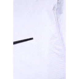 White Logo Embroidery Crew Neck T-shirt