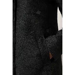 Black Single Breasted Trench Coat Jacket