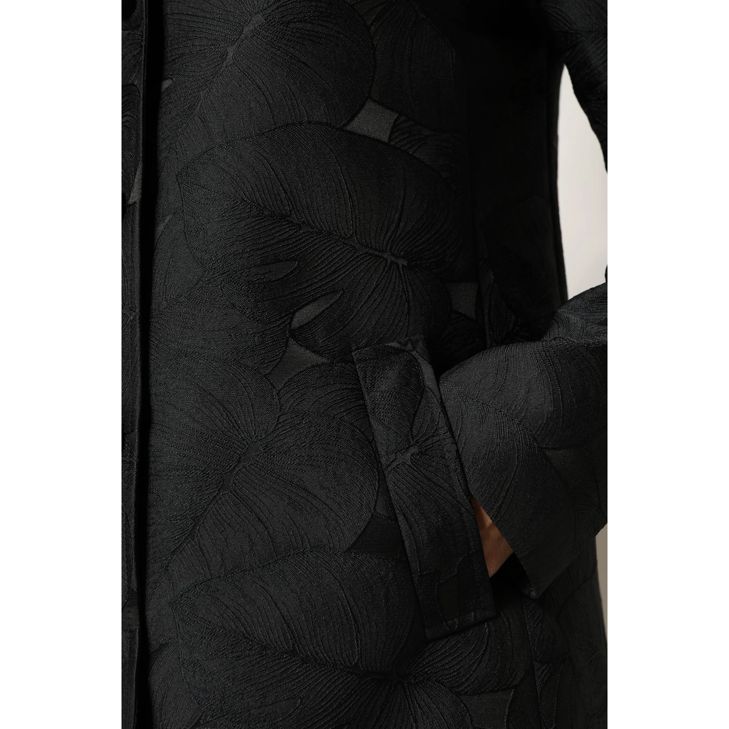 Black Single Breasted Trench Coat Jacket
