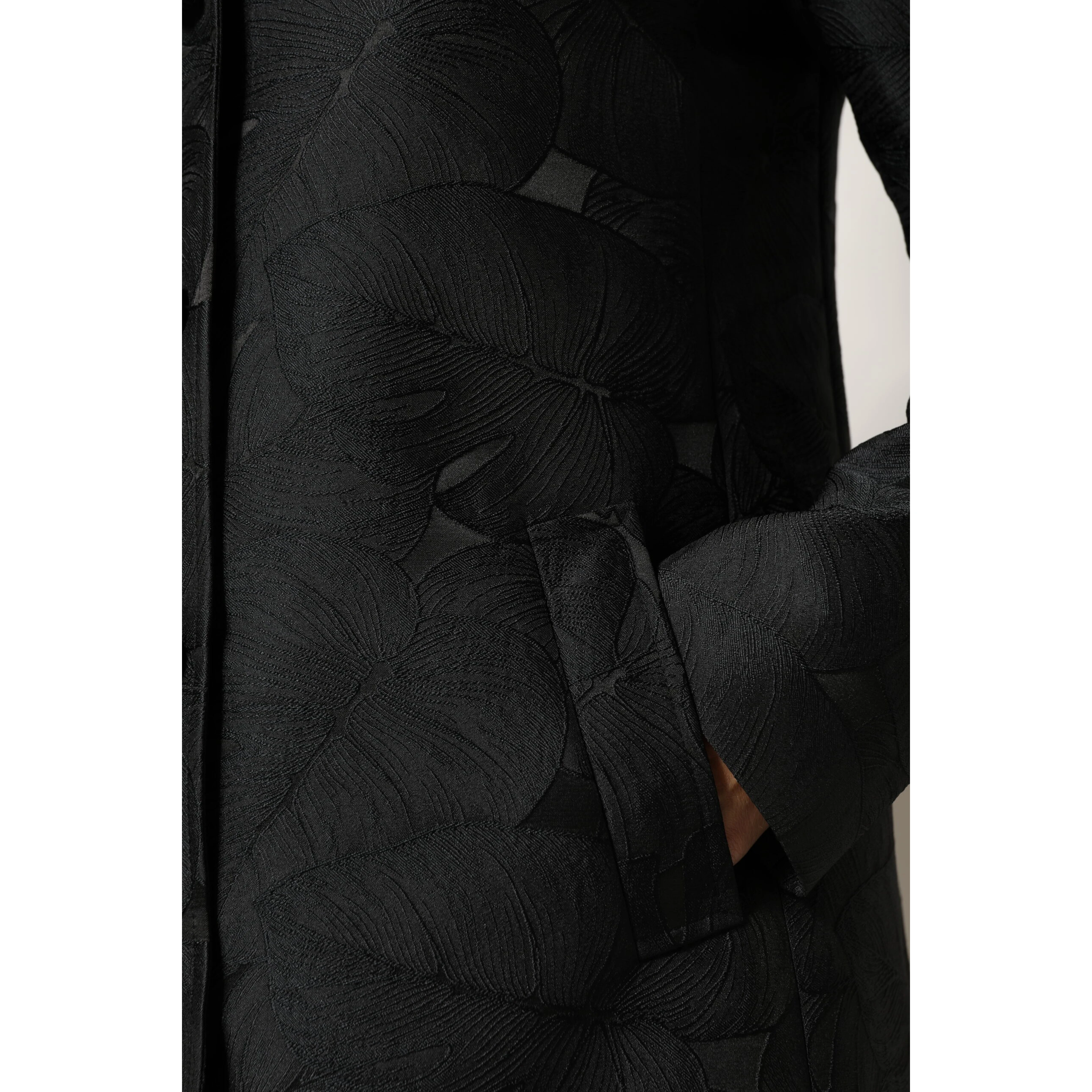 Black Single Breasted Trench Coat Jacket