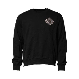 Black Logo Embroidery Sweatshirt Sweater