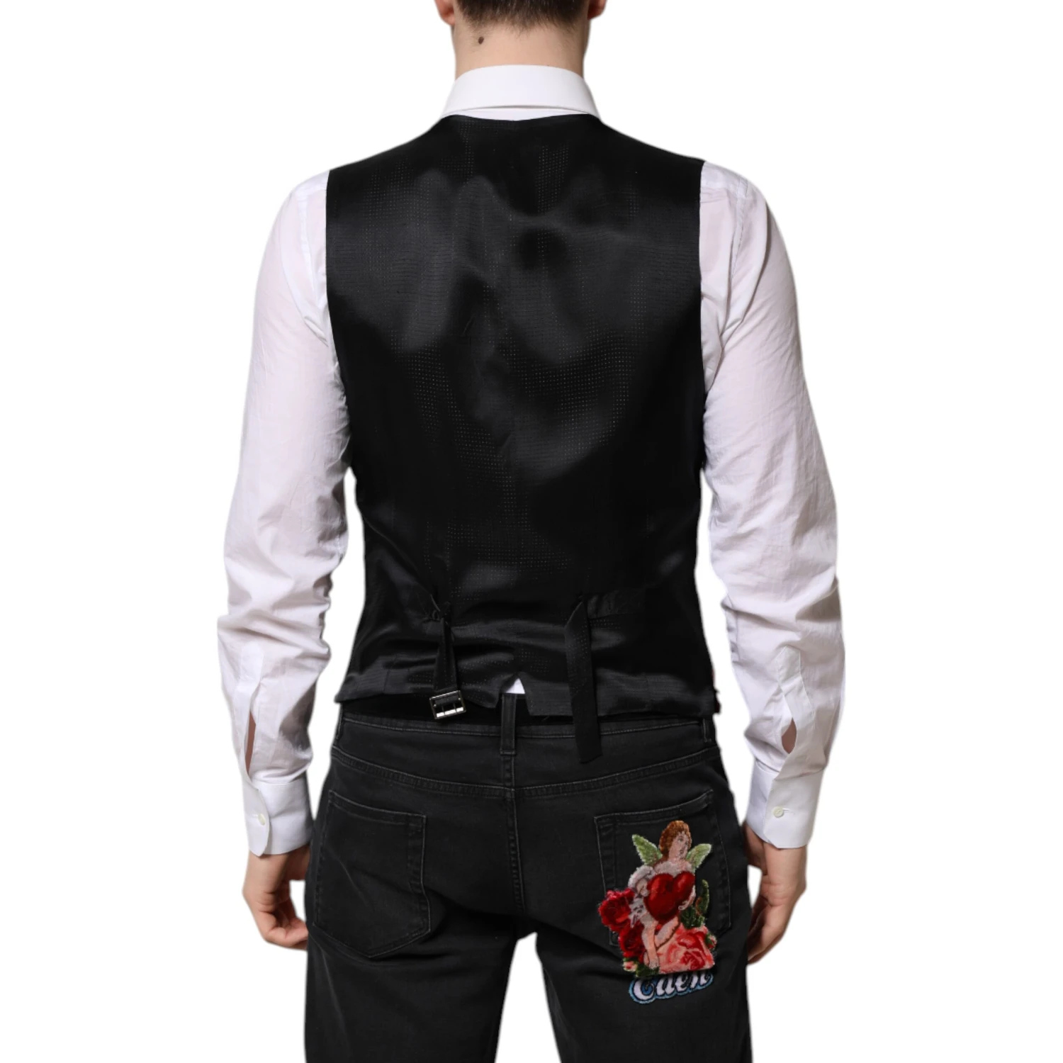Red Sequined Dress Formal Men Waistcoat Vest