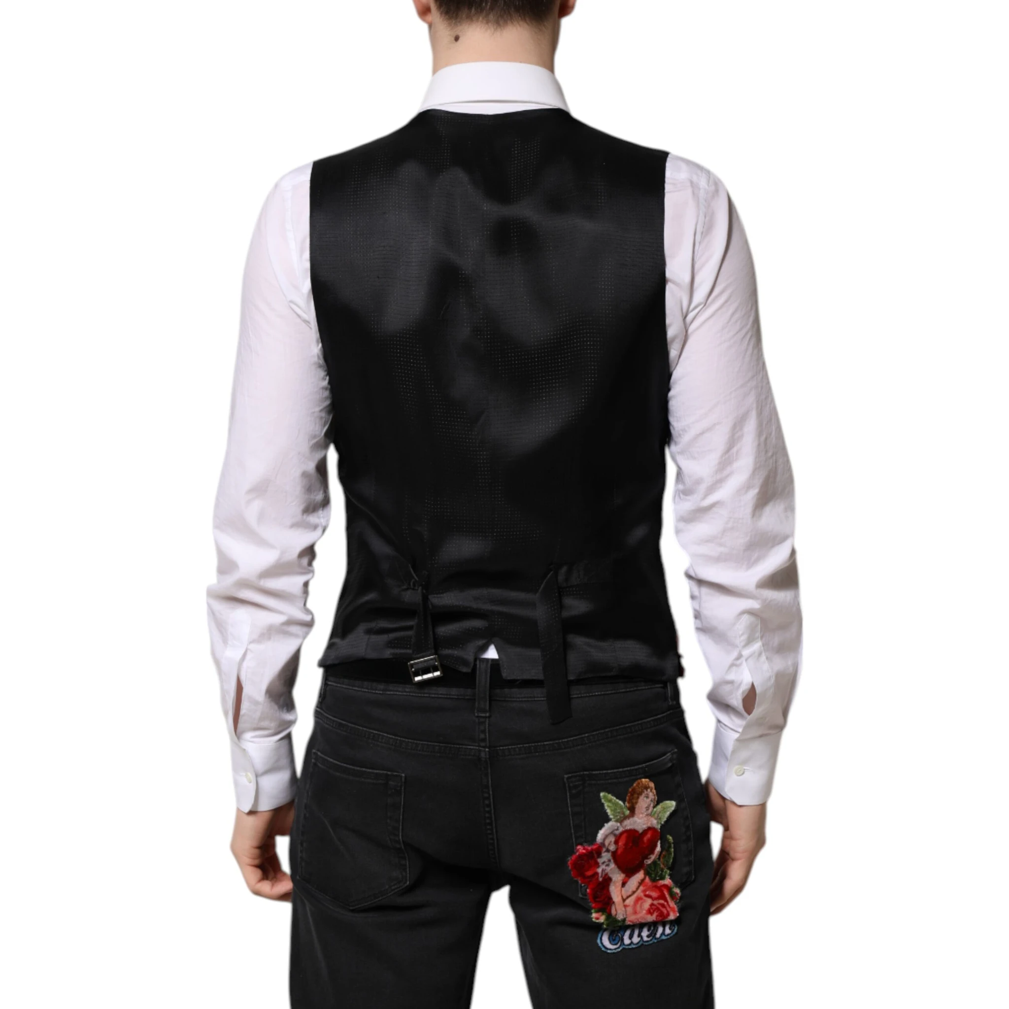 Red Sequined Dress Formal Men Waistcoat Vest