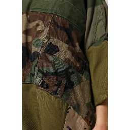 Multicolor Camouflage Oversized Top T-shirt