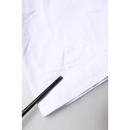 White Cotton Logo Patch Crew Neck T-shirt