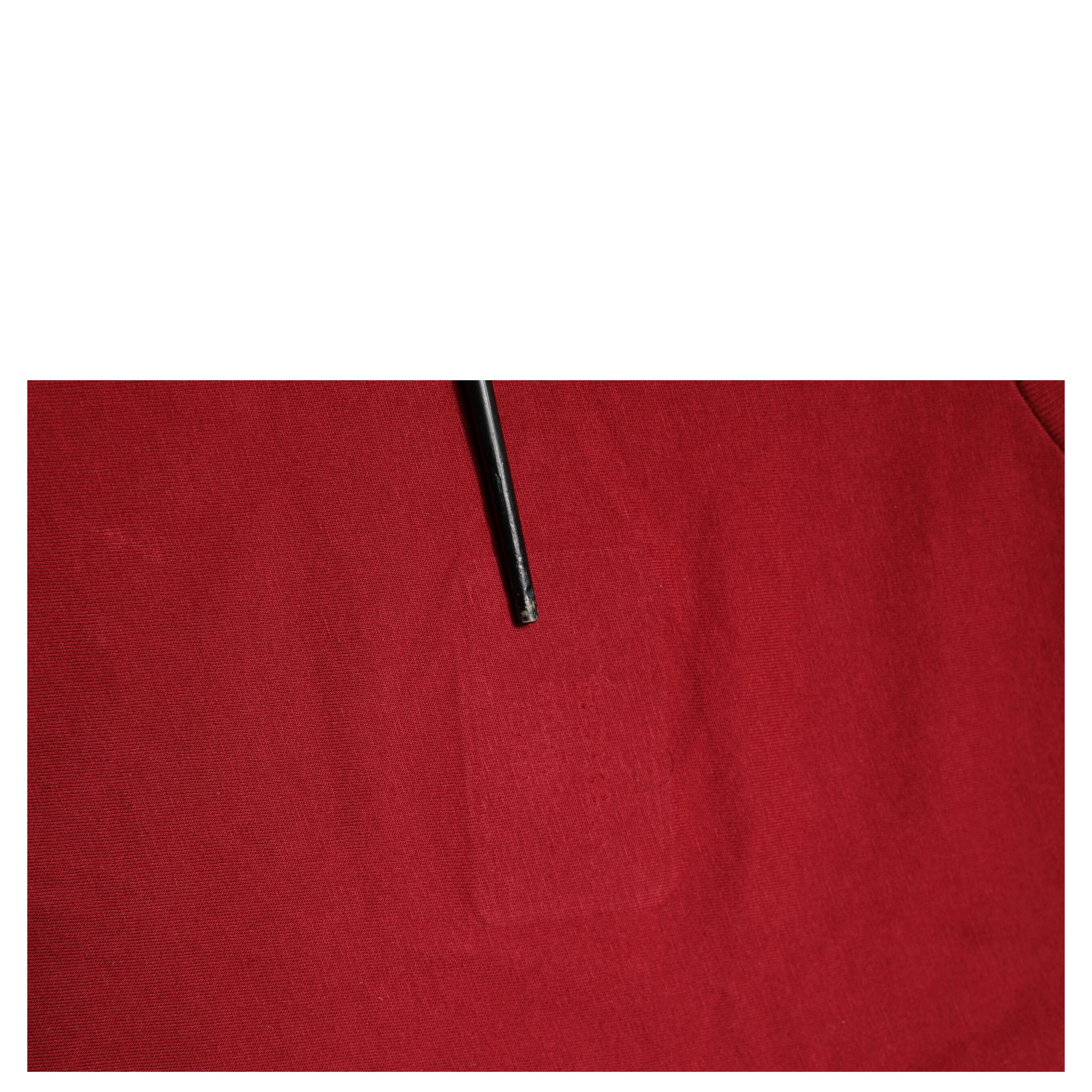 Red Cotton Short Sleeves Crew Neck T-shirt