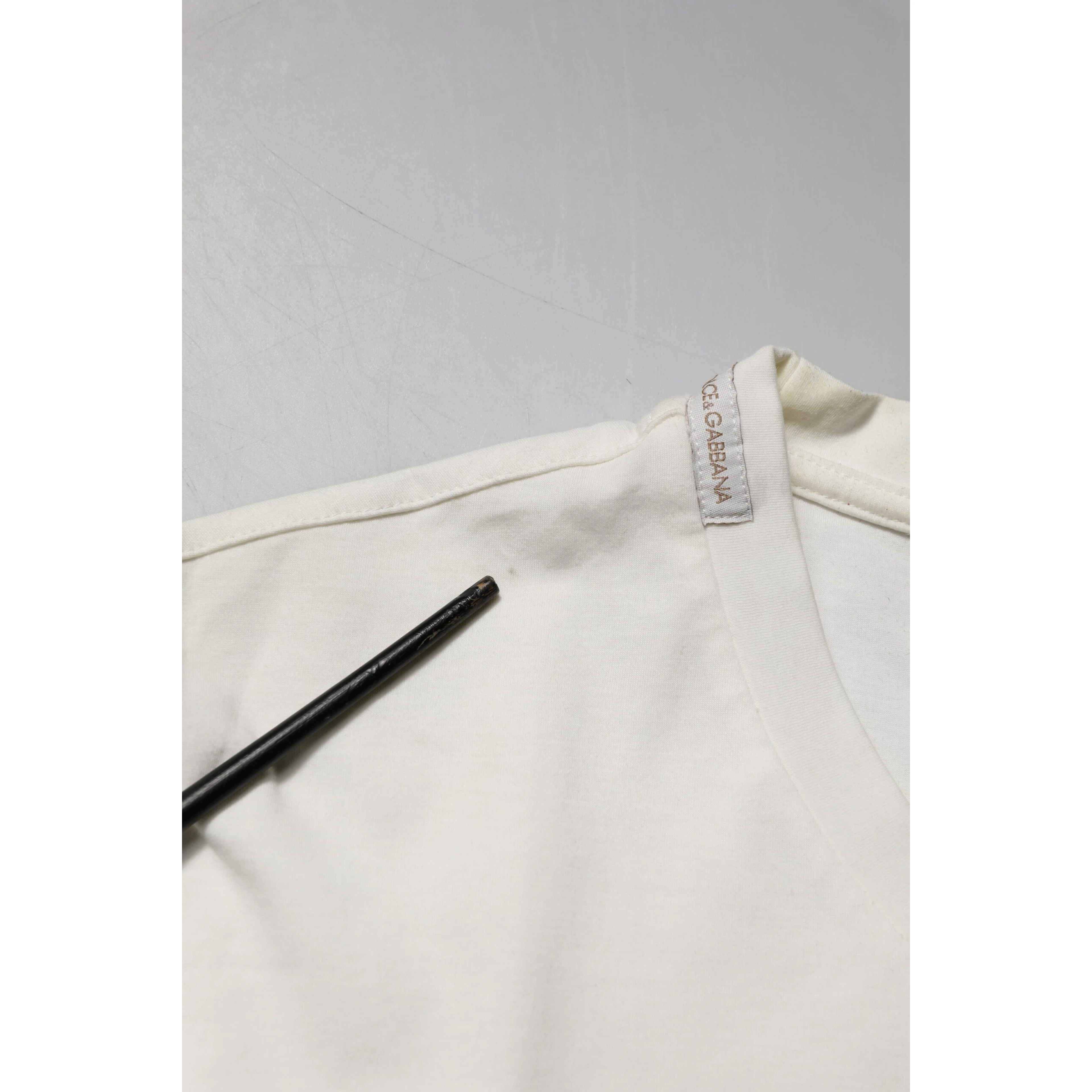 White Cotton Logo Bandana Print T-shirt