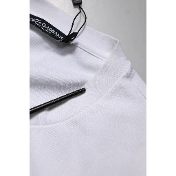 White Logo Embellish Short Sleeves T-shirt