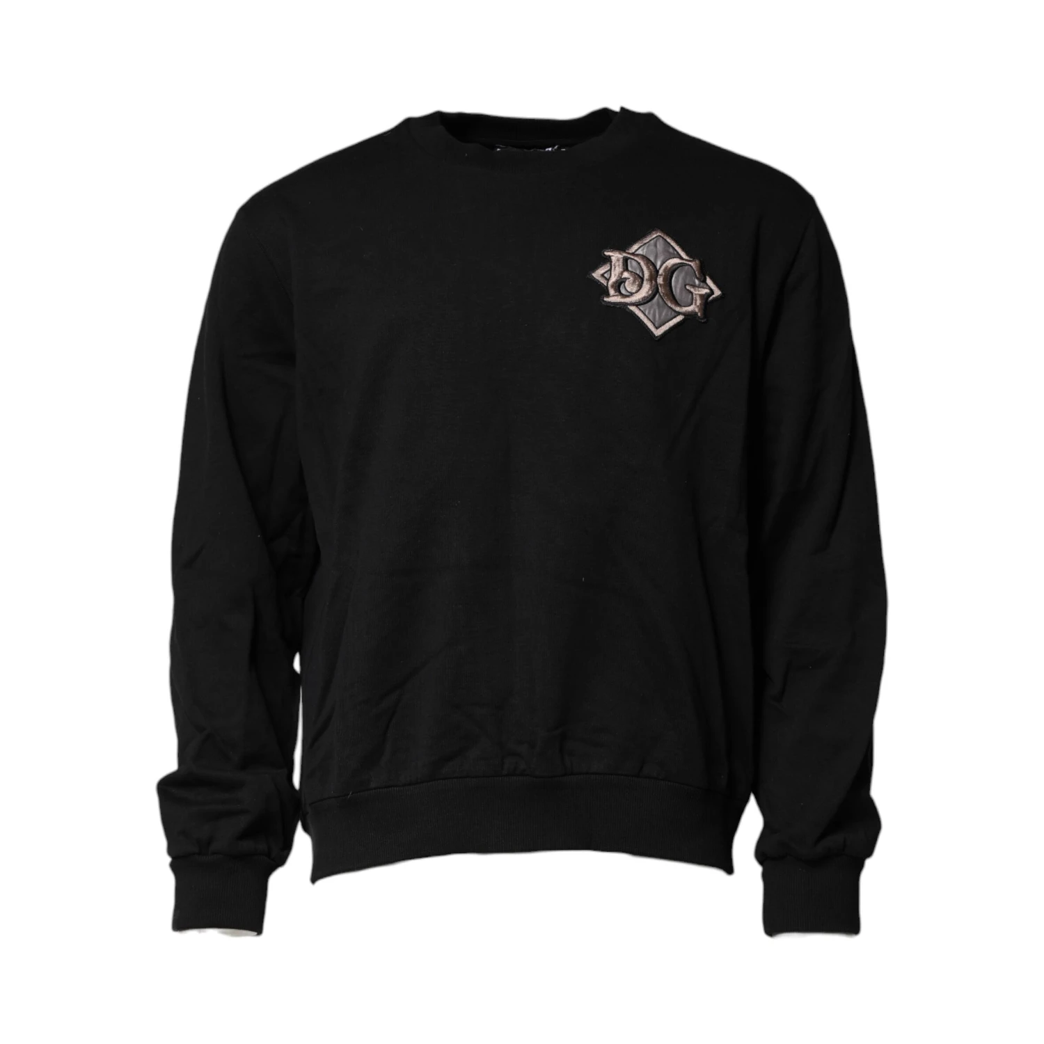 Black Logo Embroidery Sweatshirt Sweater