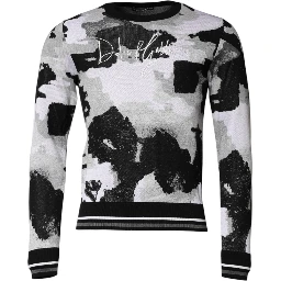 Multicolor Logo Crew Neck Pullover Sweater