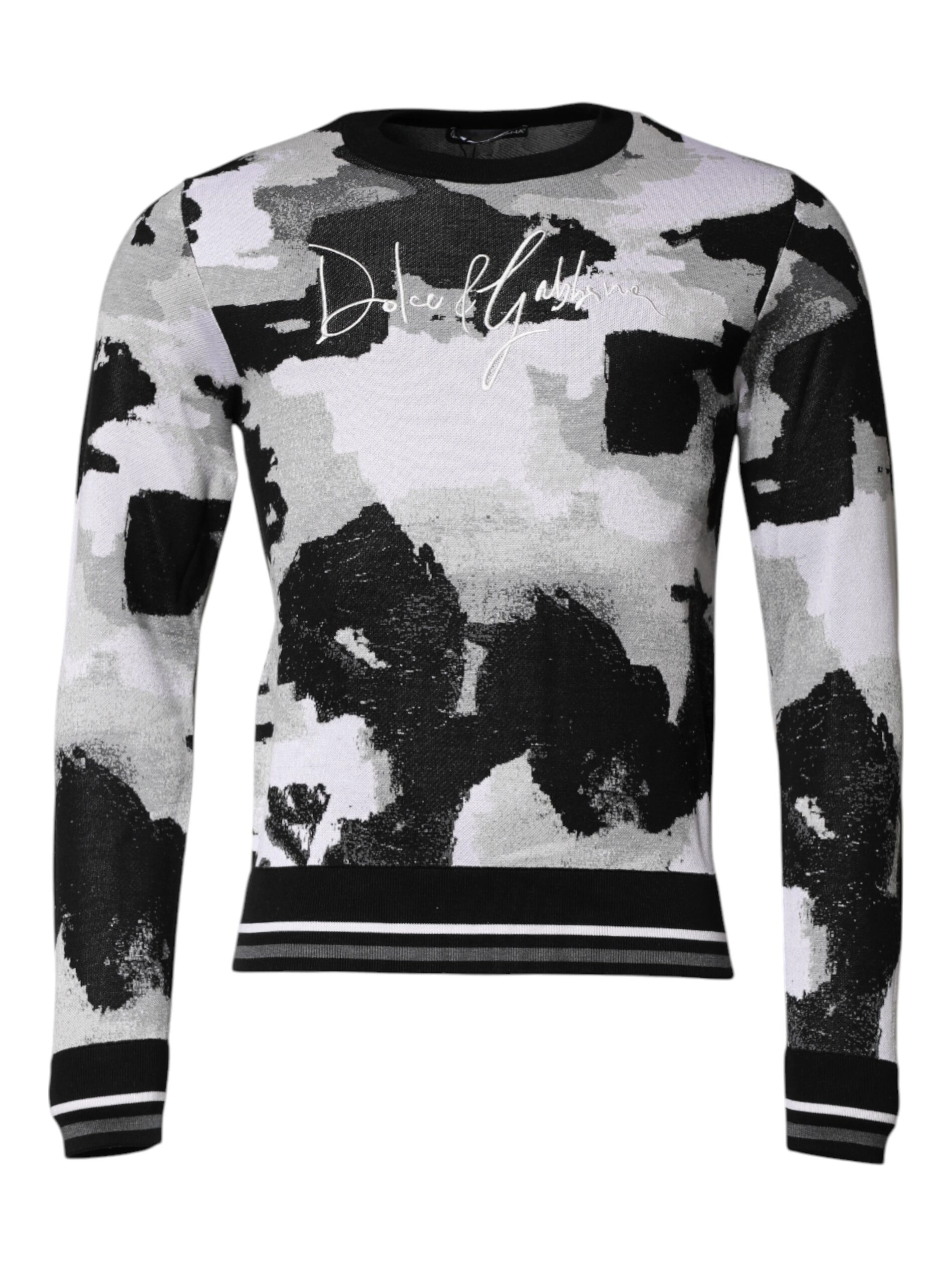 Multicolor Logo Crew Neck Pullover Sweater