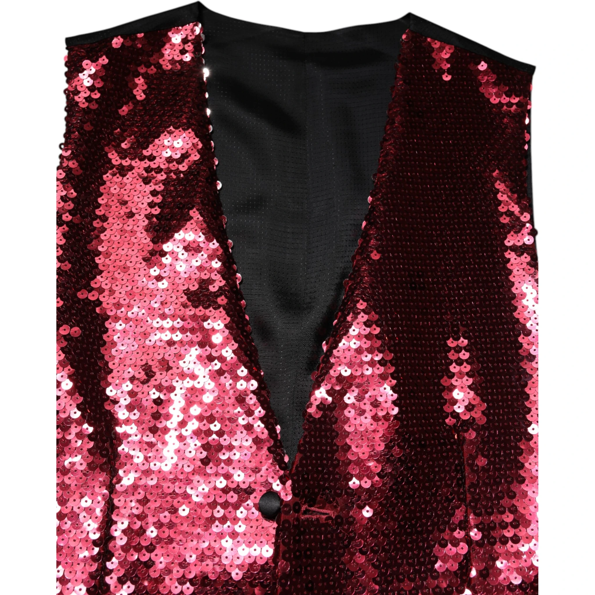 Red Sequined Dress Formal Men Waistcoat Vest