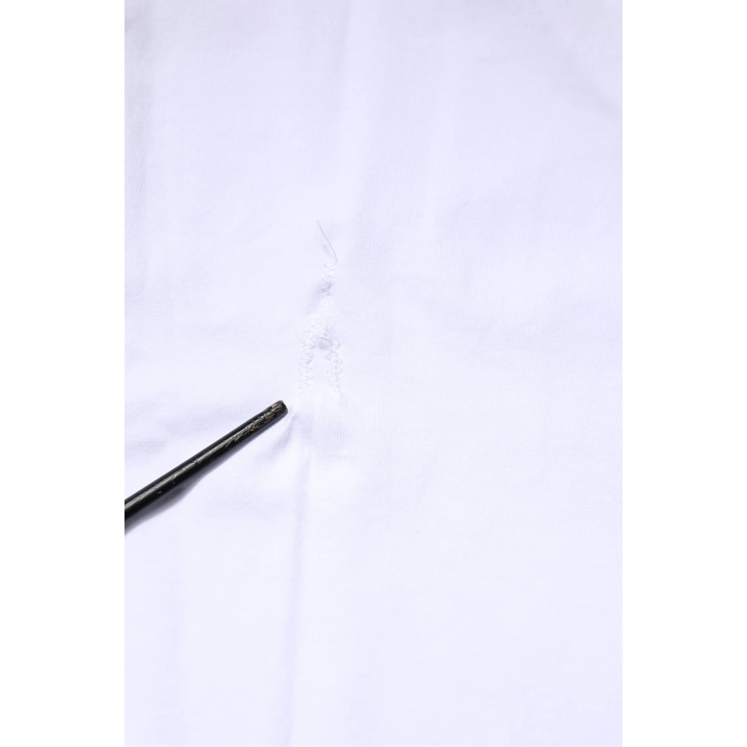 White Cotton Logo Patch Crew Neck T-shirt