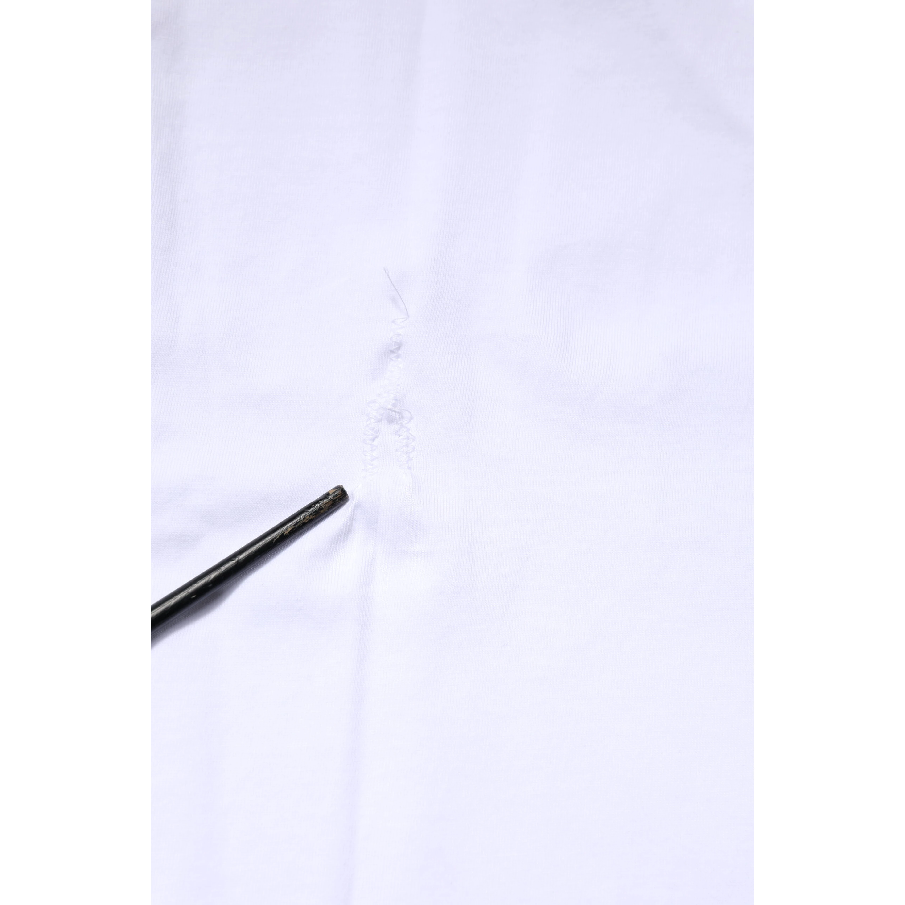 White Cotton Logo Patch Crew Neck T-shirt