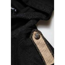Black Logo Hooded Full Zip Sweatshirt Jacket