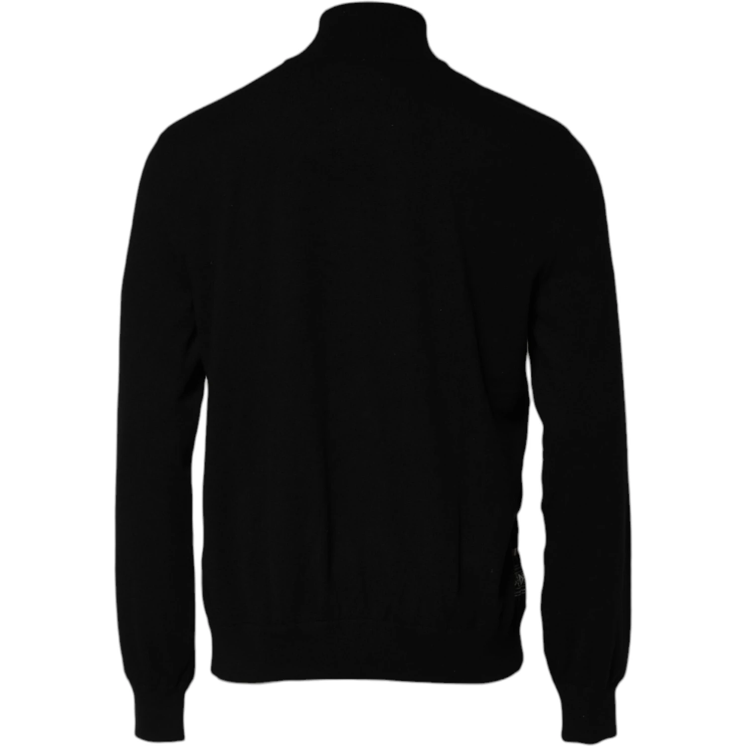 Black White Bandana Print Full Zip Sweater