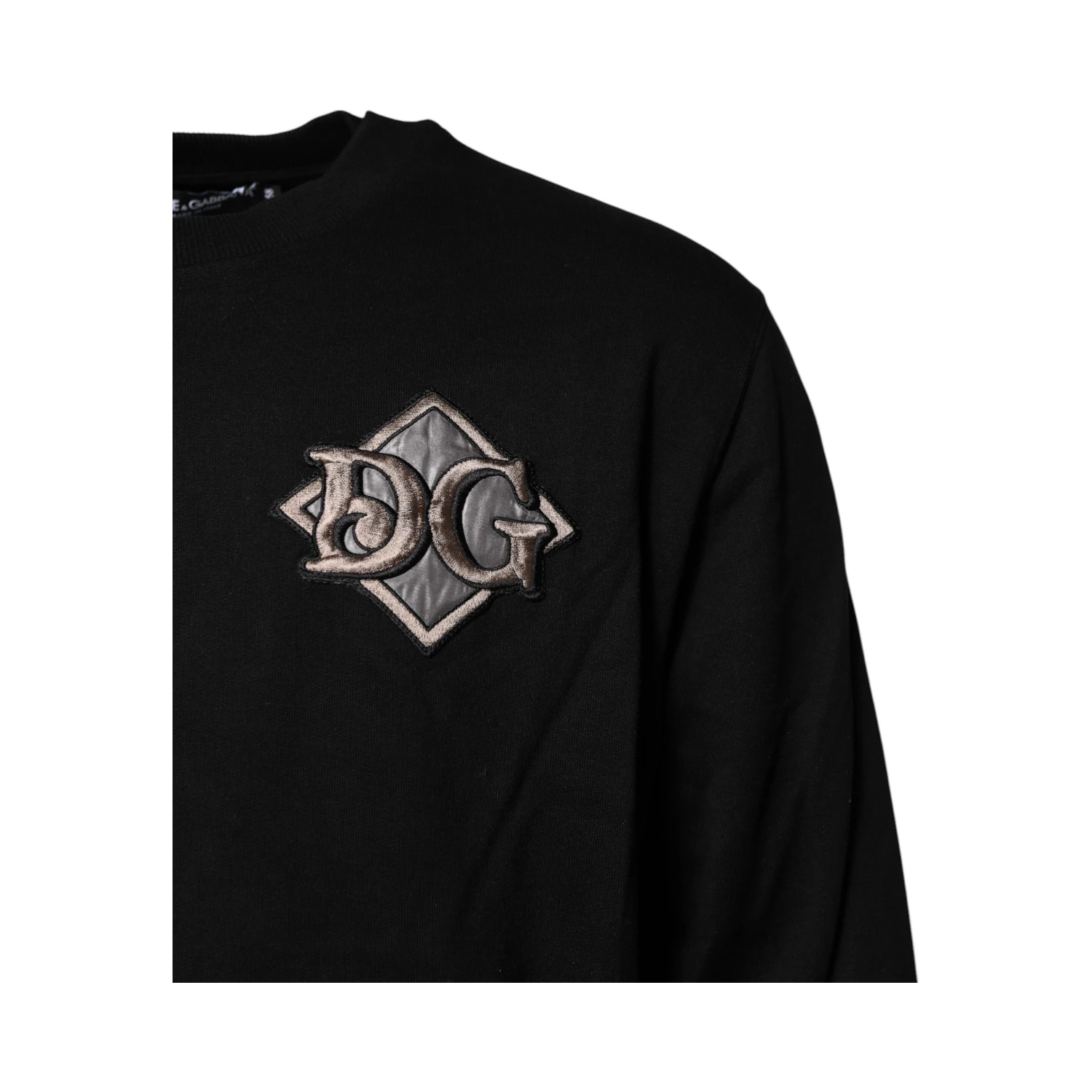 Black Logo Embroidery Sweatshirt Sweater