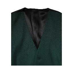 Green Wool Dress Formal Men Waistcoat Vest