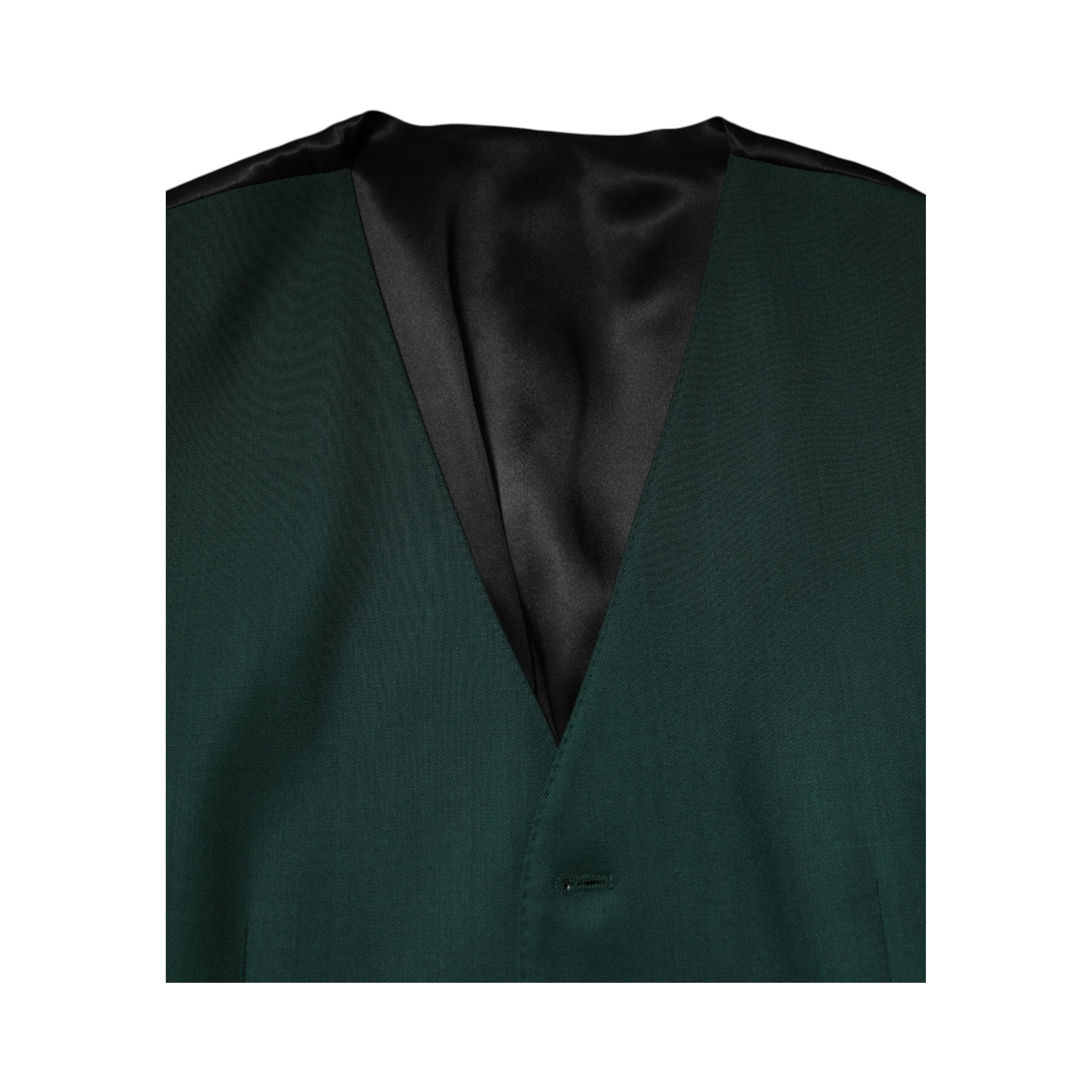 Green Wool Dress Formal Men Waistcoat Vest