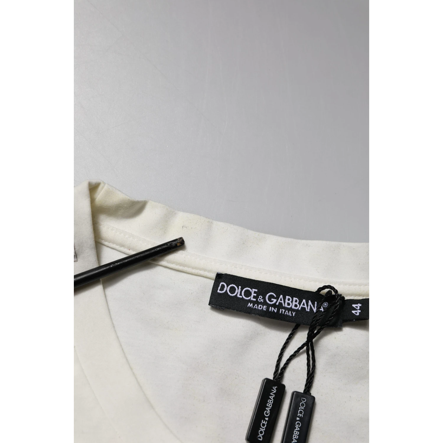 White Cotton Logo Bandana Print T-shirt