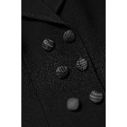 Black Wool Double Breasted Coat Jacket